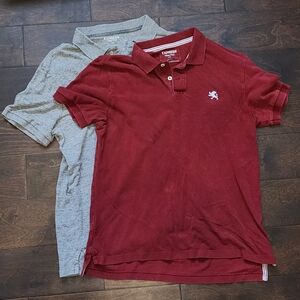 Express Men's Polo Shirts in Rich Red and Classic Gray
